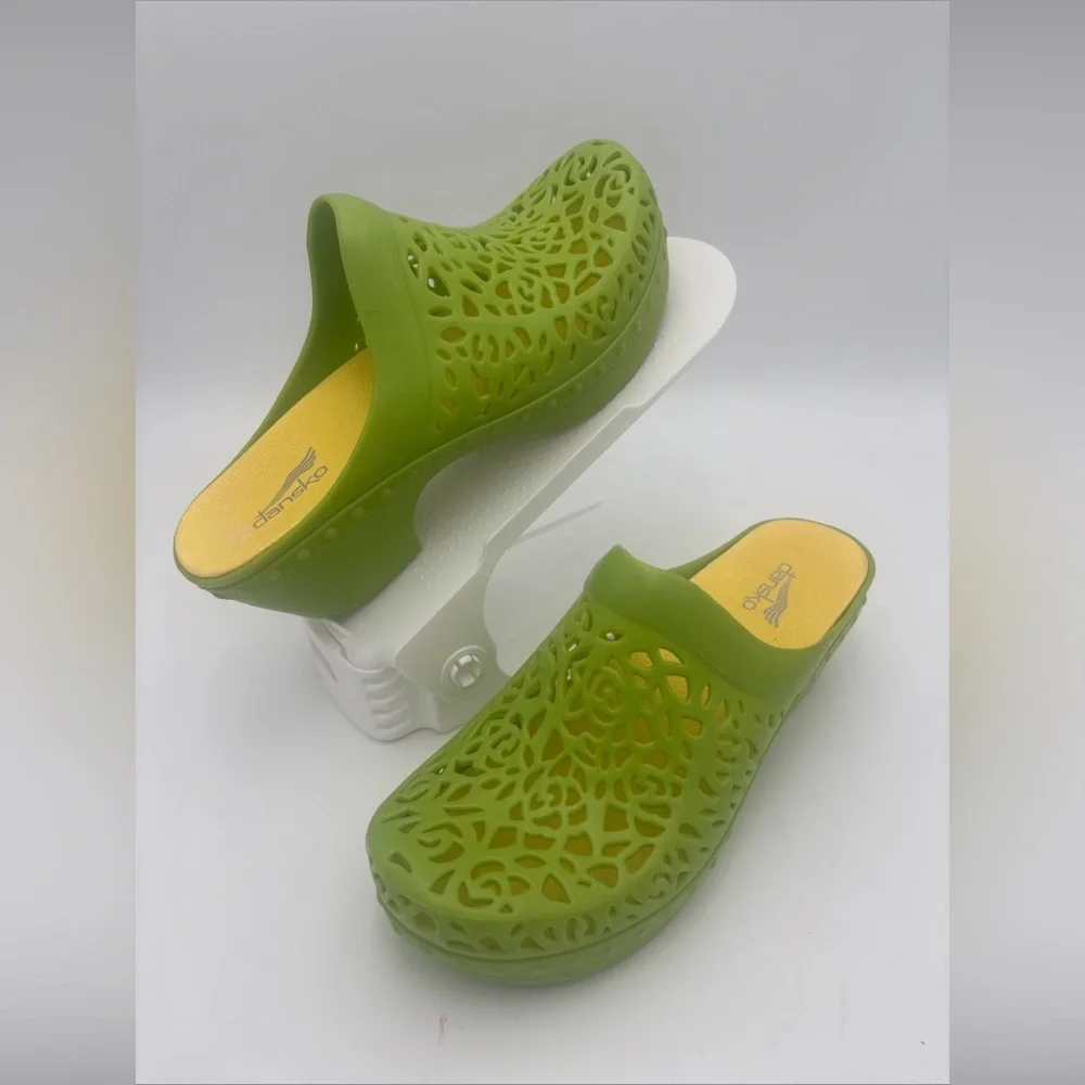 Dansko Bright Green Women's Clogs - Picture 2 of 10